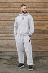 Cozy Komplet Dresowy Dla Koniarza - Horse Dad Oversize - Light Asphalt