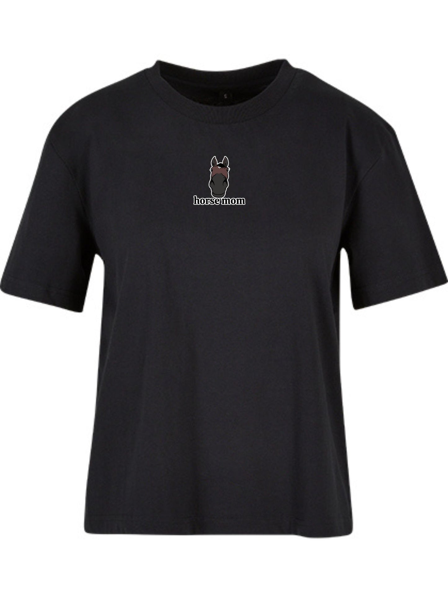 Koszulka - Horse Mom Oversize - Black