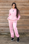 Cozy Komplet Dresowy Dla Koniary - Horse Mom Oversize - Soft Pink