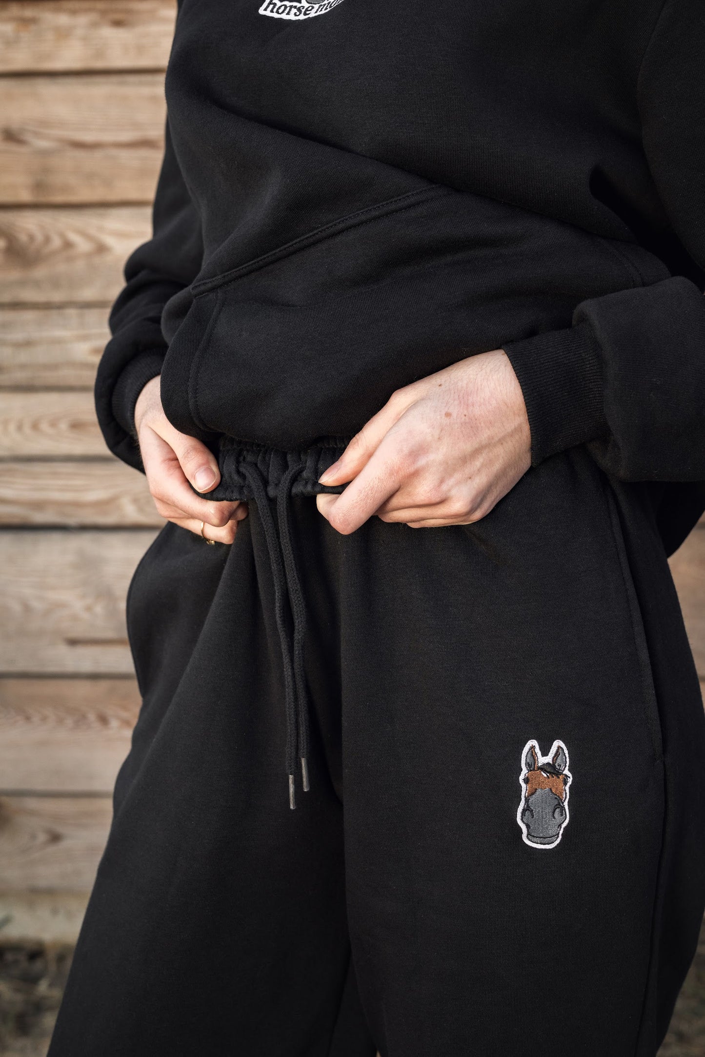Cozy Spodnie Dresowe dla Koniary - Horse Mom - Black