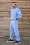 Cozy Spodnie Dresowe dla Koniarza - Horse Dad - Powder Blue