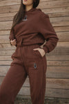 Cozy Spodnie Dresowe dla Koniary - Horse Mom - Chocolate Brown