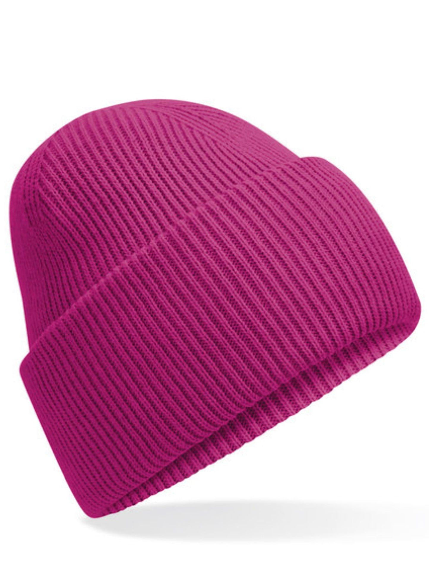 Miękka czapka zimowa z haftem Onesize - SAMIRA - Festival Fuchsia