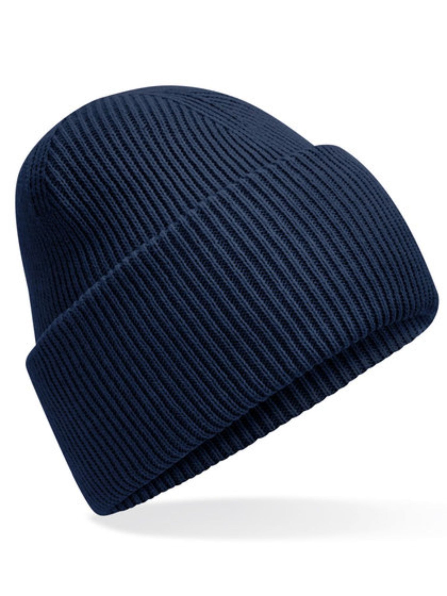 Miękka czapka zimowa z haftem Onesize - SAMIRA - Navy