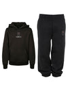 Miękki komplet dresowy z haftem "cozy horses" dla dzieci Oversize - COZY - Black