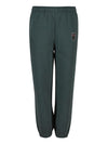 Miękkie spodnie dresowe z haftem dla dzieci Oversize - COZY - Bottle Green