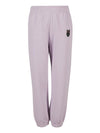 Miękkie spodnie dresowe z haftem dla dzieci Oversize - COZY - Lilac