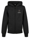 Miękka bluza na zamek z haftem "cozy horses" dla dzieci OVERSIZE - COZY - Black