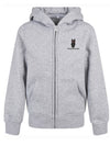 Miękka bluza na zamek z haftem "cozy horses" dla dzieci OVERSIZE - COZY - Heather Grey