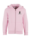 Miękka bluza na zamek z haftem "cozy horses" dla dzieci OVERSIZE - Soft Pink