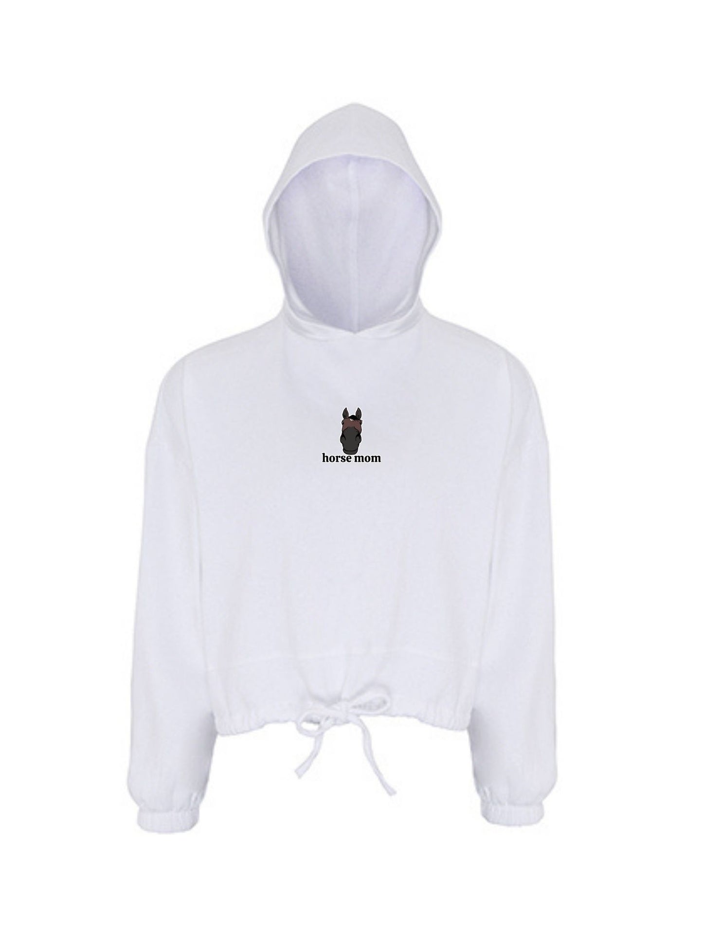 Cozy Bluza ze Ściągaczem - Horse Mom - White