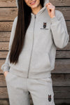 Cozy Rozpinana Bluza dla Koniary - Horse Mom Oversize - Light Asphalt