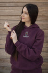 Cozy Bluza dla Koniary - Horse Mom Oversize - Plum Purple