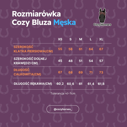Cozy Bluza dla Koniarza - Horse Dad Oversize - Powder Blue