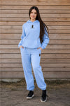 Cozy Komplet Dresowy Dla Koniary - Horse Mom Oversize - Powder Blue
