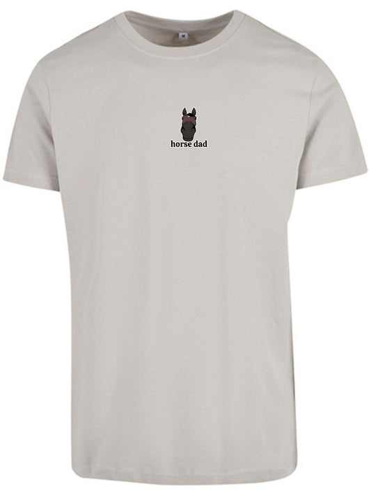 Koszulka - Horse Dad Round Neck - Light Asphalt