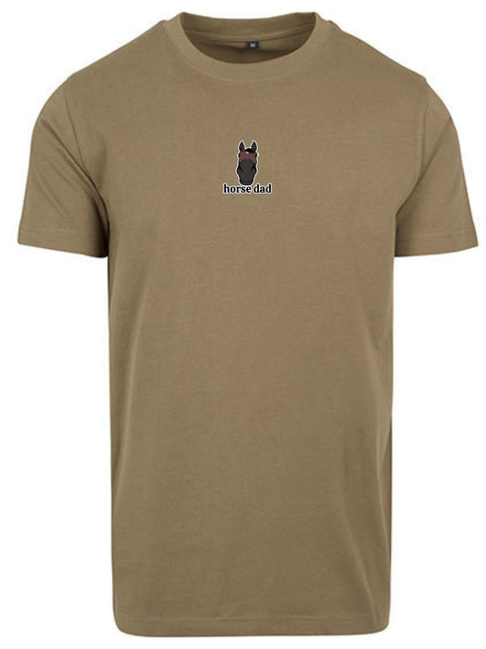 Koszulka - Horse Dad Round Neck - Olive