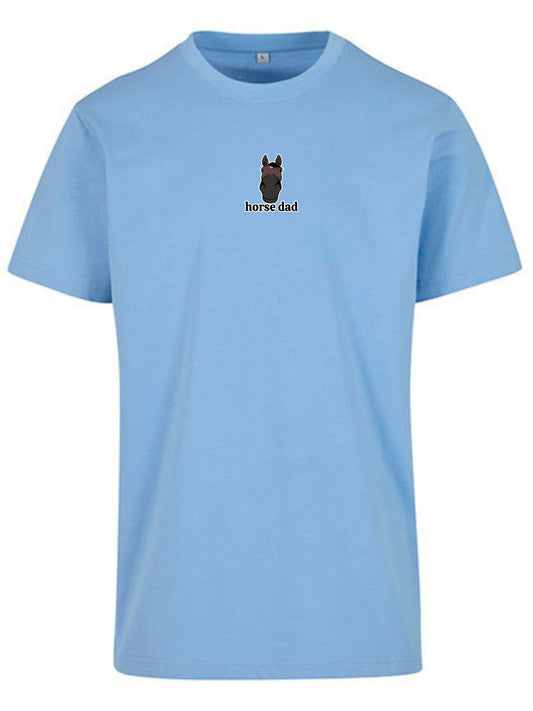 Koszulka - Horse Dad Round Neck - Powder Blue