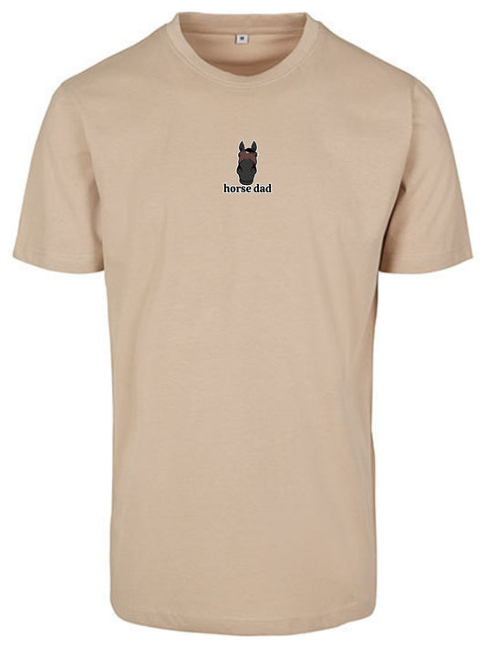 Koszulka - Horse Dad Round Neck - Sand