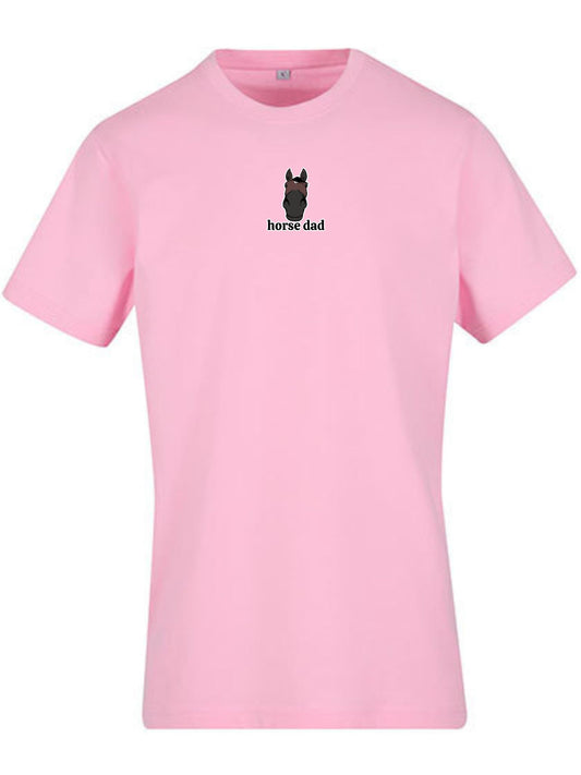 Koszulka - Horse Dad Round Neck - Soft Pink