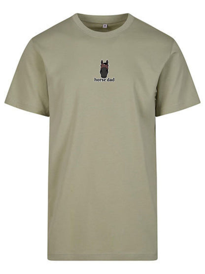 Koszulka - Horse Dad Round Neck - Soft Salvia