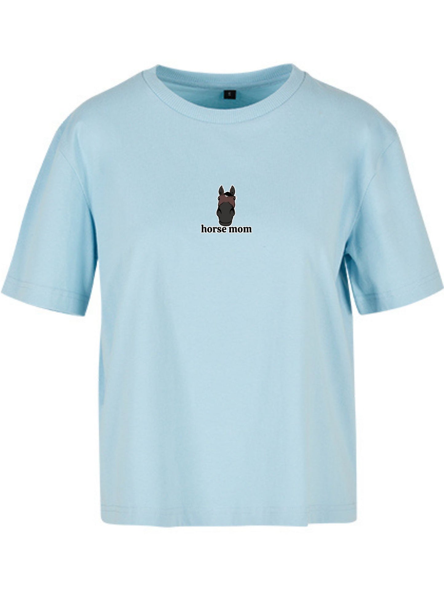 Koszulka - Horse Mom Oversize - Ocean Blue