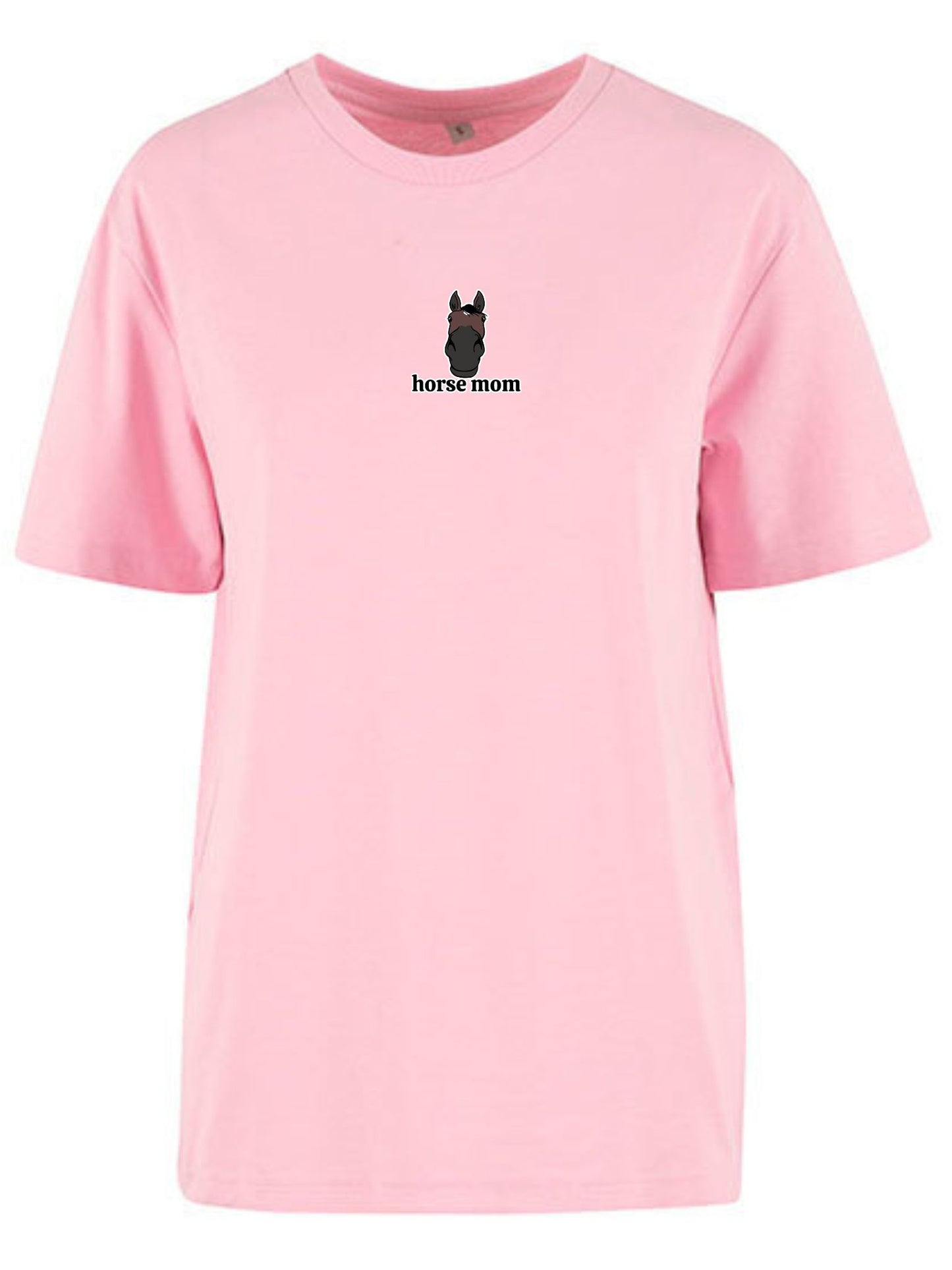 Koszulka - Horse Mom Oversize - Soft Pink