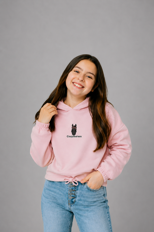 Cozy Bluza ze Ściągaczem dla Dzieci - CozyHorses - Light Pink
