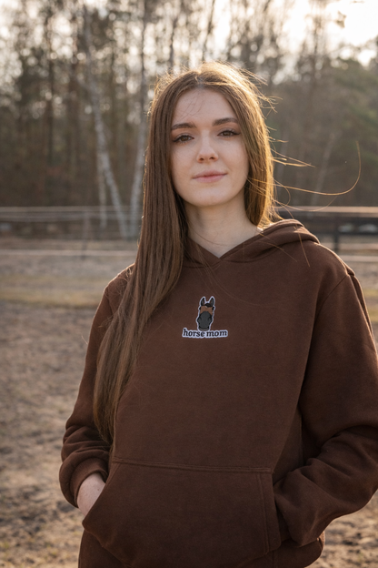 Cozy Bluza dla Koniary - Horse Mom Oversize - Chocolate Brown