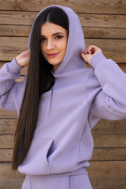 Cozy Bluza dla Koniary - Horse Mom Oversize - Lilac