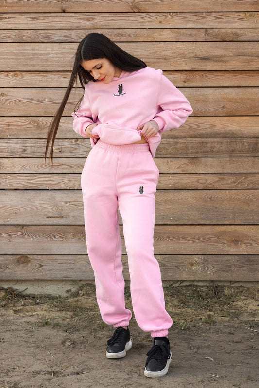 Cozy Spodnie Dresowe dla Koniary - Horse Mom - Soft Pink
