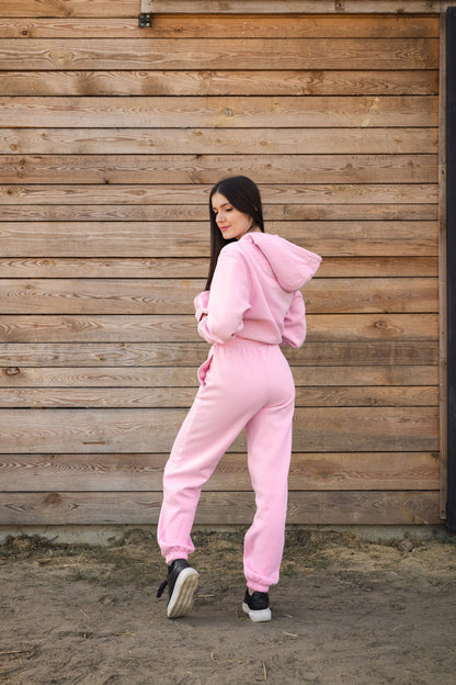 Cozy Spodnie Dresowe dla Koniary - Horse Mom - Soft Pink