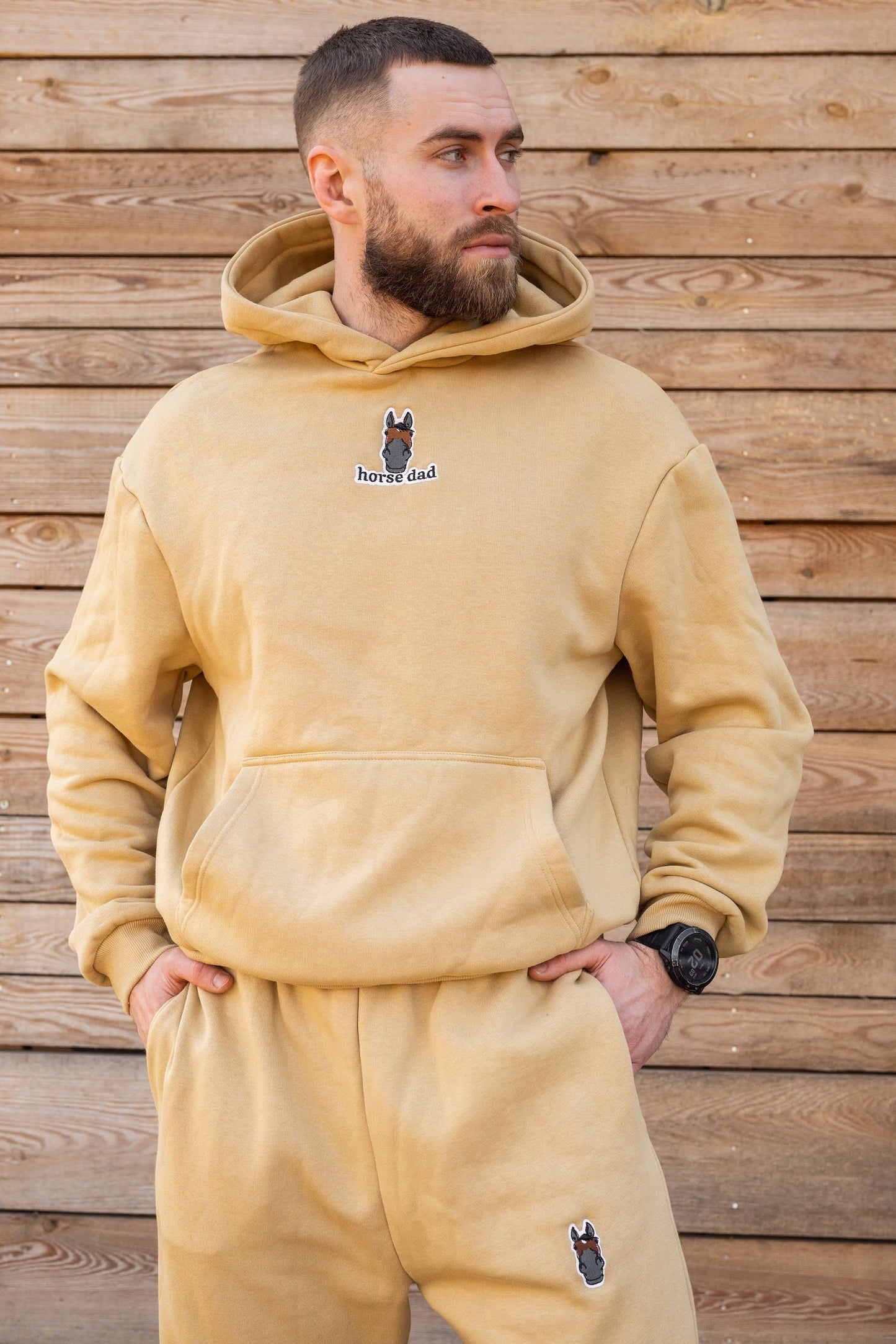 Cozy Bluza dla Koniarza - Horse Dad Oversize - Beige