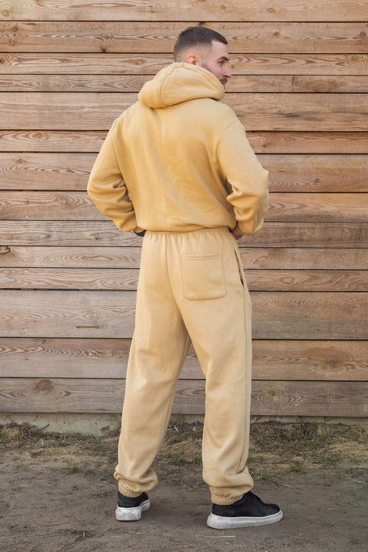Cozy Komplet Dresowy Dla Koniarza - Horse Dad Oversize - Beige