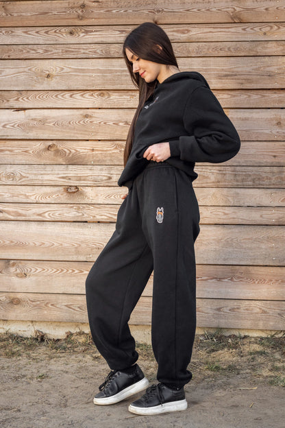 Cozy Spodnie Dresowe dla Koniary - Horse Mom - Black