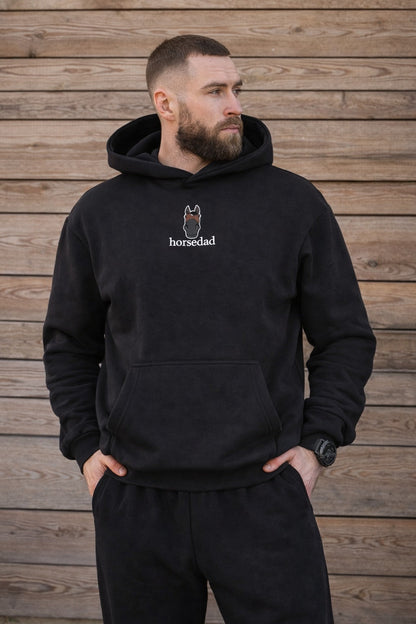 Cozy Bluza dla Koniarza - Horse Dad Oversize - Black