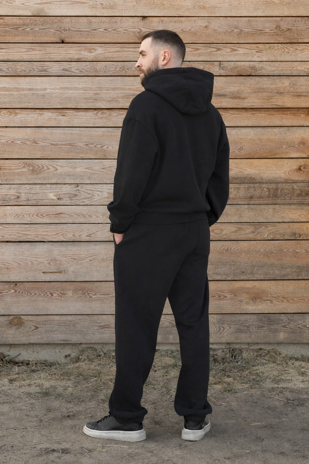 Cozy Komplet Dresowy Dla Koniarza - Horse Dad Oversize - Black