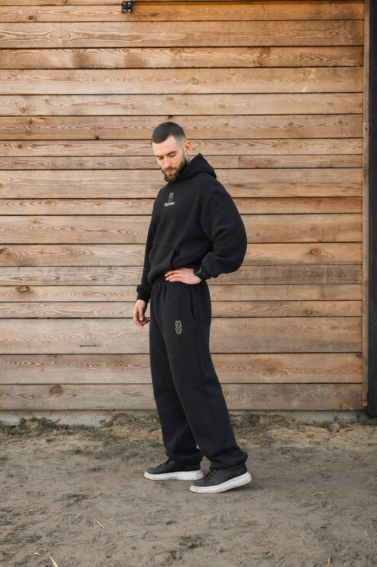 Cozy Spodnie Dresowe dla Koniarza - Horse Dad - Black