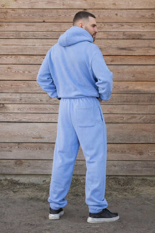 Cozy Spodnie Dresowe dla Koniarza - Horse Dad - Powder Blue