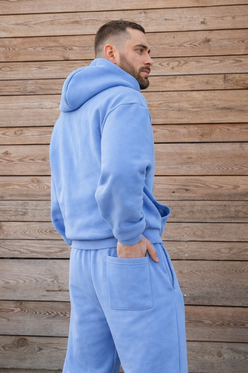 Cozy Spodnie Dresowe dla Koniarza - Horse Dad - Powder Blue