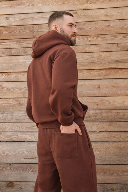 Cozy Spodnie Dresowe dla Koniarza - Horse Dad - Chocolate Brown