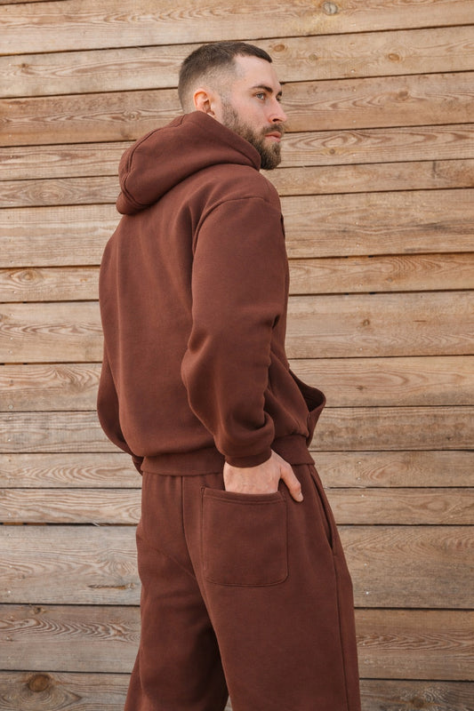 Cozy Spodnie Dresowe dla Koniarza - Horse Dad - Chocolate Brown