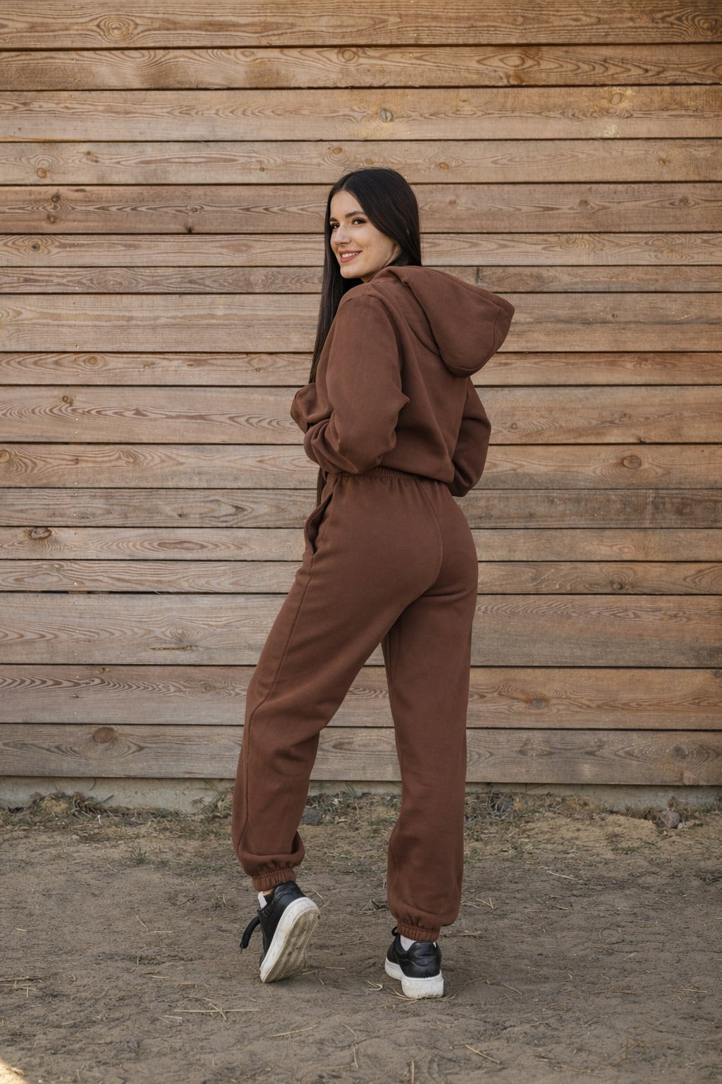 Cozy Spodnie Dresowe dla Koniary - Horse Mom - Chocolate Brown