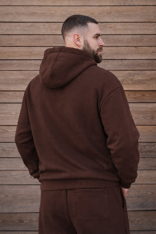 Cozy Bluza dla Koniarza - Horse Dad Oversize - Chocolate Brown