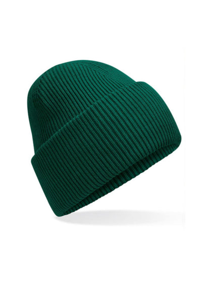 Miękka czapka zimowa z haftem Onesize - SAMIRA - Bottle Green