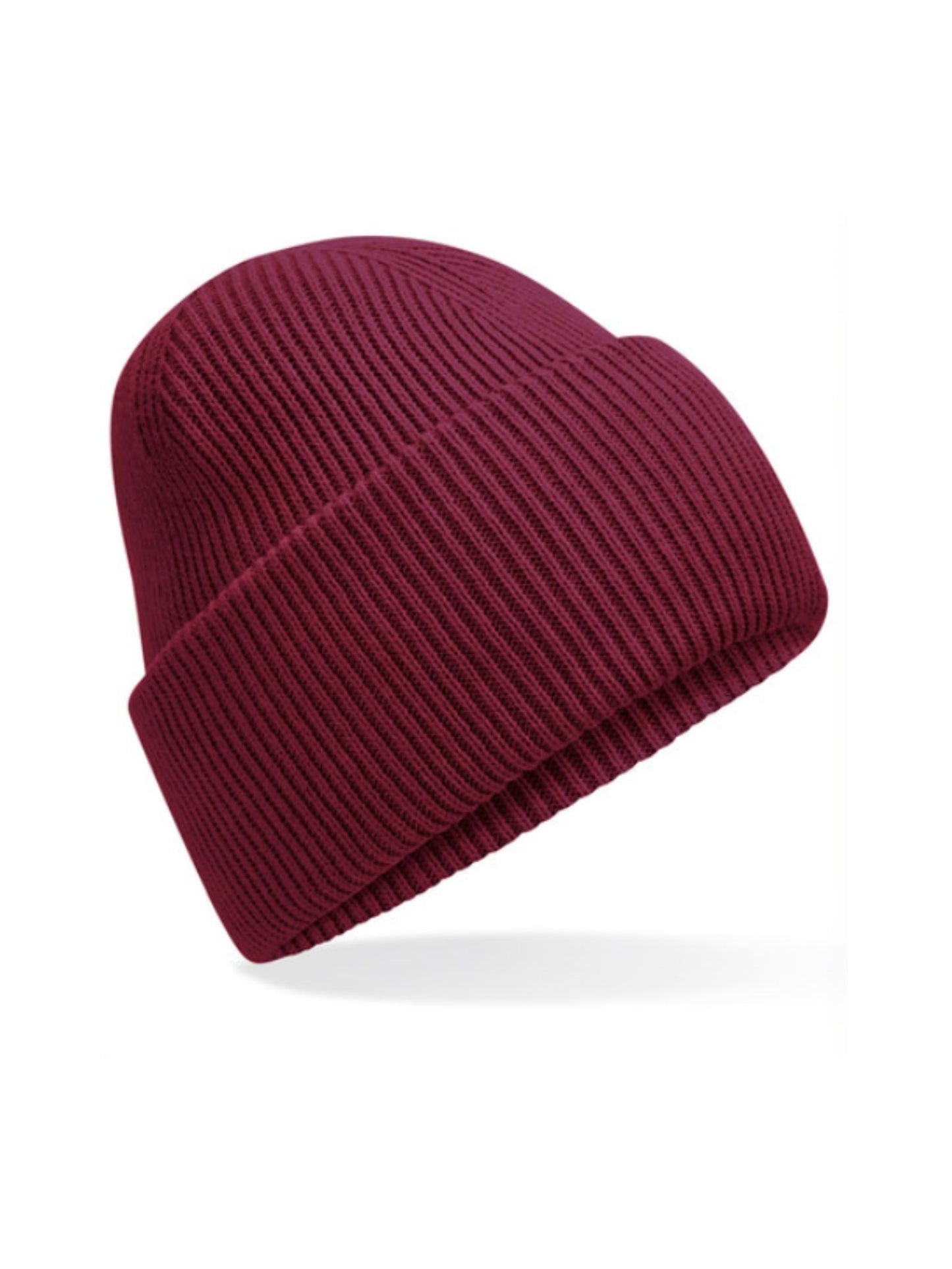 Miękka czapka zimowa z haftem Onesize - SAMIRA - Burgundy