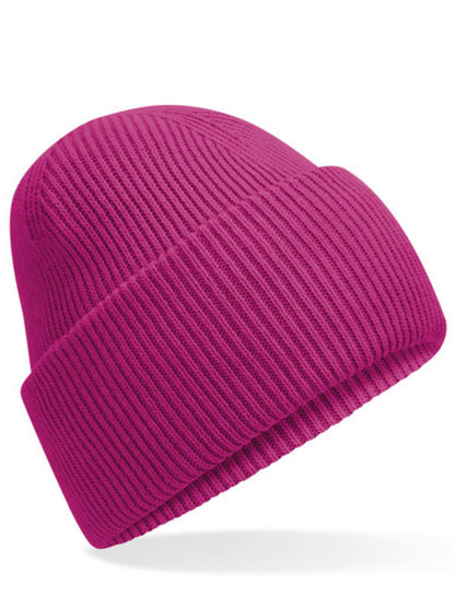 Miękka czapka zimowa z haftem Onesize - SAMIRA - Festival Fuchsia