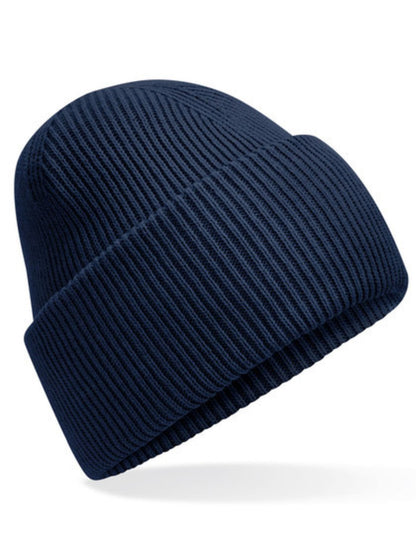 Miękka czapka zimowa z haftem Onesize - SAMIRA - Navy