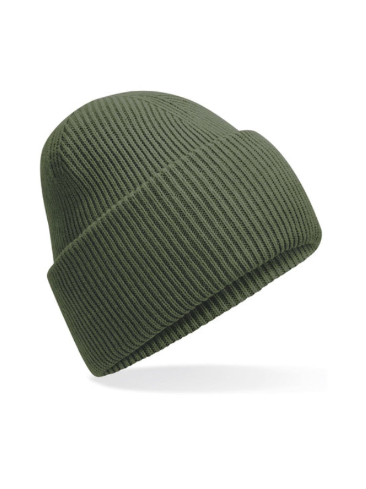 Miękka czapka zimowa z haftem Onesize - SAMIRA - Olive Green
