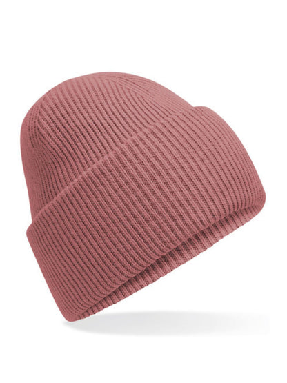 Miękka czapka zimowa z haftem Onesize - SAMIRA - Rose